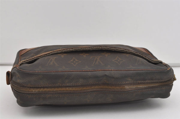 Authentic Louis Vuitton Monogram Compiegne 28 Clutch Hand Bag M51845 LV 1421I