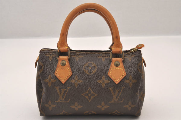 Authentic Louis Vuitton Monogram Mini Speedy Hand Bag Purse M41534 LV 1422I