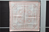 Authentic HERMES Petit Carre 40 Scarf Handkerchief "Eperon d'Or" Silk Pink 1423D