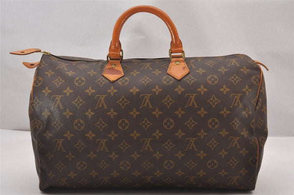 Authentic Louis Vuitton Monogram Speedy 40 Hand Boston Bag M41522 LV 1423I