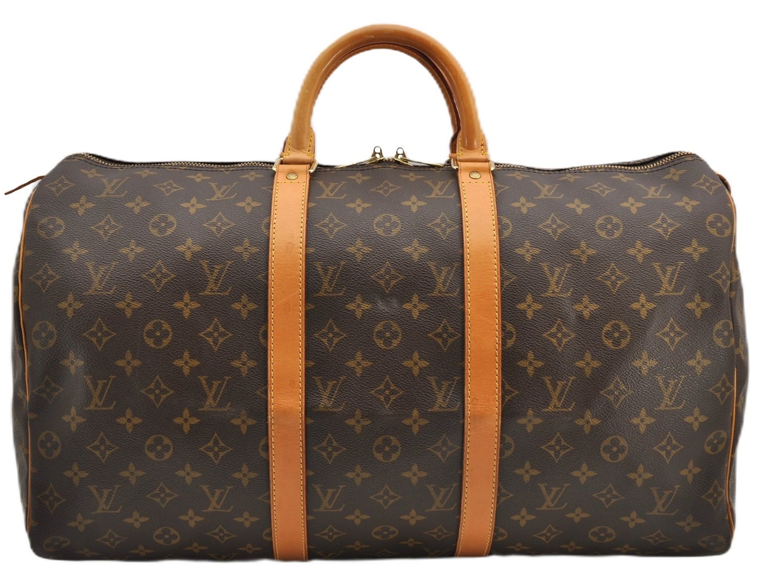 Authentic Louis Vuitton Monogram Keepall 50 Travel Boston Bag M41426 LV 1424F