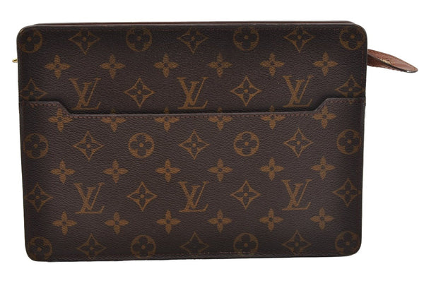 Authentic Louis Vuitton Monogram Pochette Homme Clutch Hand Bag M51795 LV 1424I