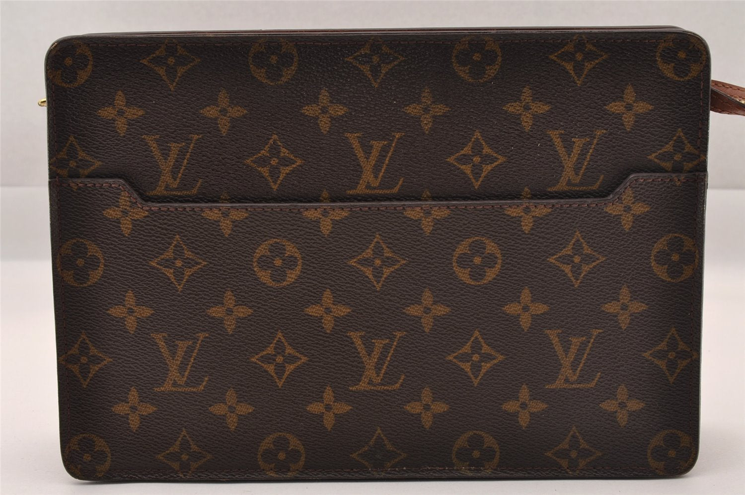 Authentic Louis Vuitton Monogram Pochette Homme Clutch Hand Bag M51795 LV 1424I