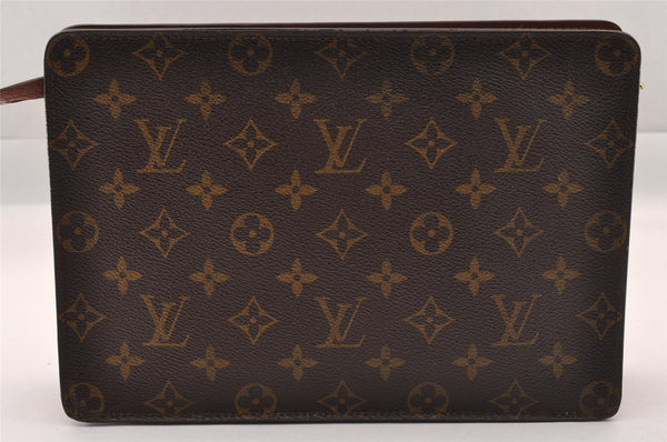 Authentic Louis Vuitton Monogram Pochette Homme Clutch Hand Bag M51795 LV 1424I