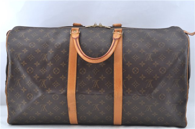 Authentic Louis Vuitton Monogram Keepall 55 Travel Boston Bag M41424 LV 1425F