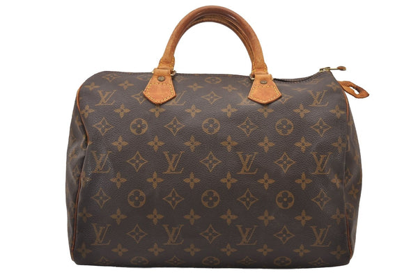 Authentic Louis Vuitton Monogram Speedy 30 Hand Boston Bag M41526 LV 1425I