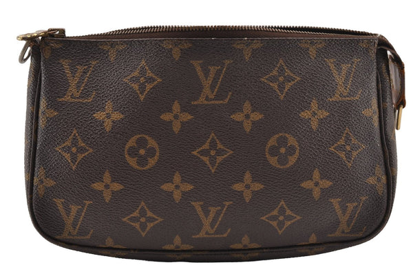 Authentic Louis Vuitton Monogram Pochette Accessoires Pouch M51980 LV Junk 1427I