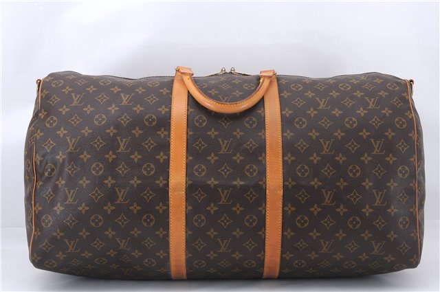 Auth Louis Vuitton Monogram Keepall Bandouliere 60 Boston Bag M41412 LV 1428E