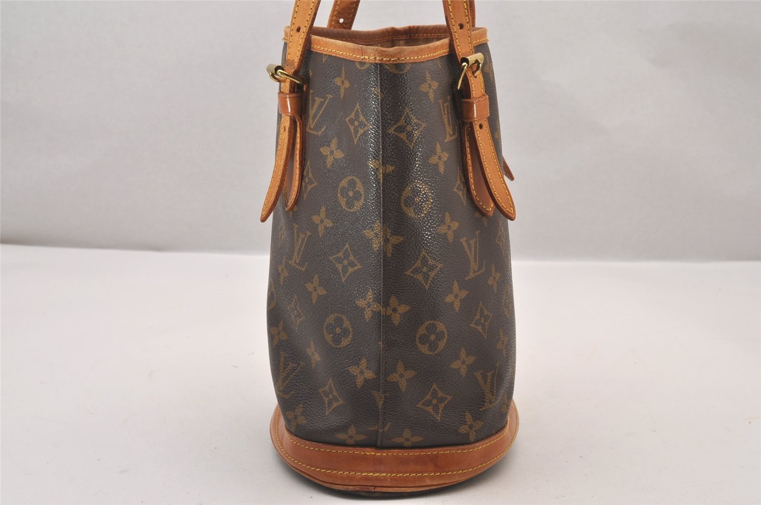Authentic Louis Vuitton Monogram Bucket PM Shoulder Tote Bag M42238 Junk 1428I