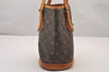 Authentic Louis Vuitton Monogram Bucket PM Shoulder Tote Bag M42238 Junk 1428I