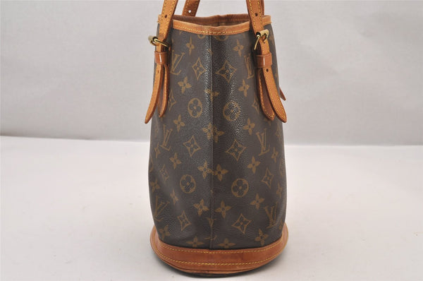 Authentic Louis Vuitton Monogram Bucket PM Shoulder Tote Bag M42238 Junk 1428I