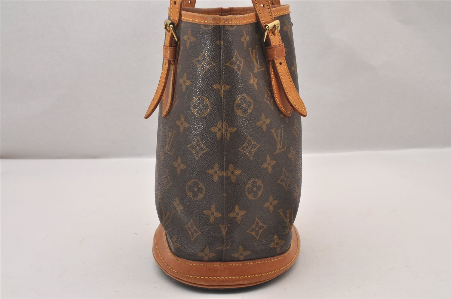 Authentic Louis Vuitton Monogram Bucket PM Shoulder Tote Bag M42238 Junk 1428I