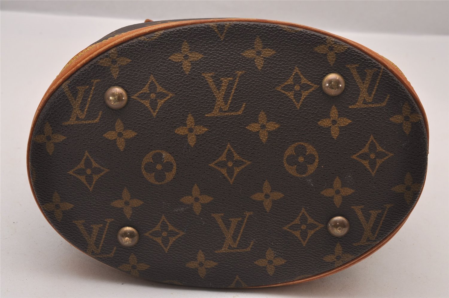 Authentic Louis Vuitton Monogram Bucket PM Shoulder Tote Bag M42238 Junk 1428I