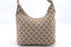 Authentic GUCCI Shoulder Hand Bag GG Canvas Leather 0013386 Brown 1429D