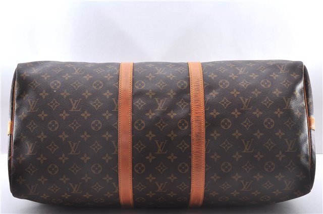 Auth Louis Vuitton Monogram Keepall Bandouliere 55 Boston Bag M41414 LV 1429E