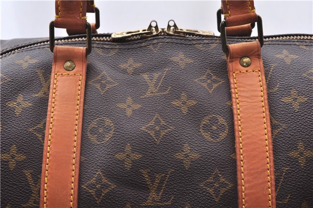 Auth Louis Vuitton Monogram Keepall Bandouliere 55 Boston Bag M41414 LV 1429E