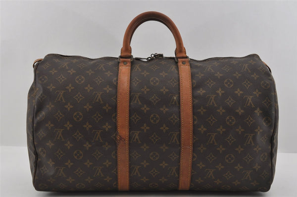 Authentic Louis Vuitton Monogram Keepall 50 Travel Boston Bag M41426 LV 1429I