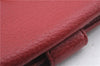 Authentic GUCCI Interlocking G Bifold Wallet Leather 615525 Red 1431D