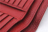 Authentic GUCCI Interlocking G Bifold Wallet Leather 615525 Red 1431D