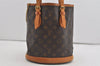 Authentic Louis Vuitton Monogram Bucket PM Shoulder Tote Bag M42238 Junk 1431I
