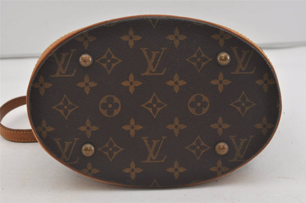 Authentic Louis Vuitton Monogram Bucket PM Shoulder Tote Bag M42238 Junk 1431I