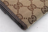 Authentic GUCCI Princy Ribbon GG Canvas Leather Long Wallet 167464 Brown 1432D