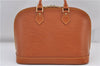 Authentic Louis Vuitton Epi Alma PM Hand Bag Brown M52148 LV 1432F