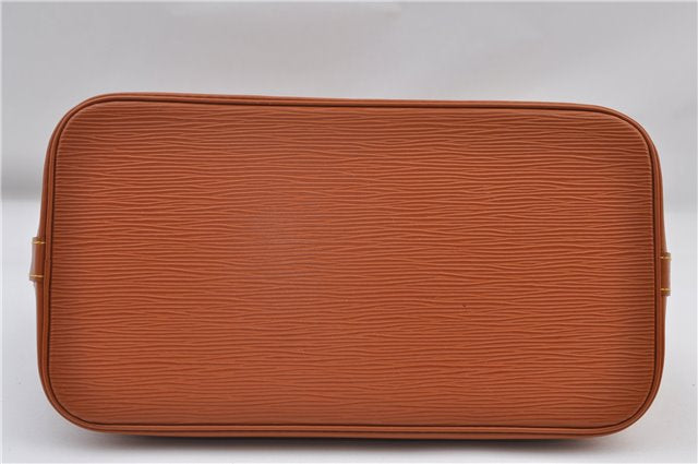 Authentic Louis Vuitton Epi Alma PM Hand Bag Brown M52148 LV 1432F