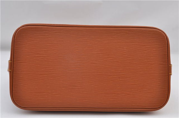 Authentic Louis Vuitton Epi Alma PM Hand Bag Brown M52148 LV 1432F