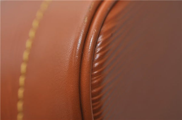 Authentic Louis Vuitton Epi Alma PM Hand Bag Brown M52148 LV 1432F