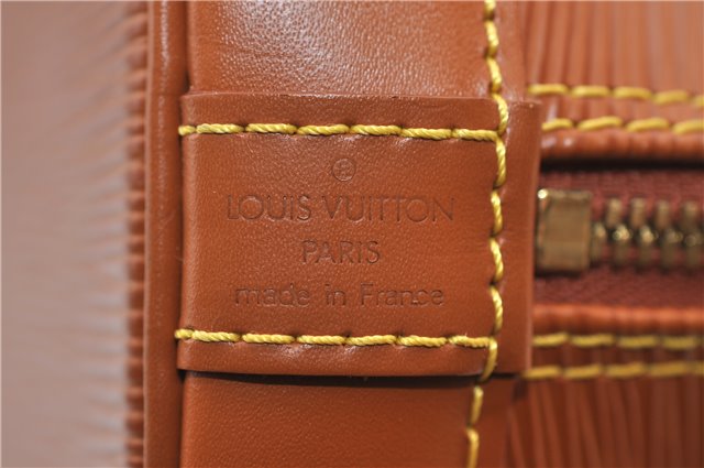 Authentic Louis Vuitton Epi Alma PM Hand Bag Brown M52148 LV 1432F