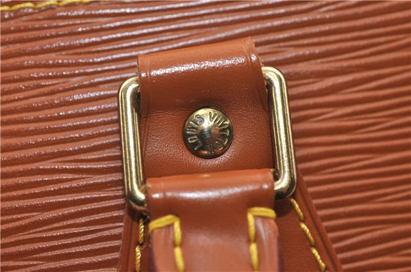 Authentic Louis Vuitton Epi Alma PM Hand Bag Brown M52148 LV 1432F