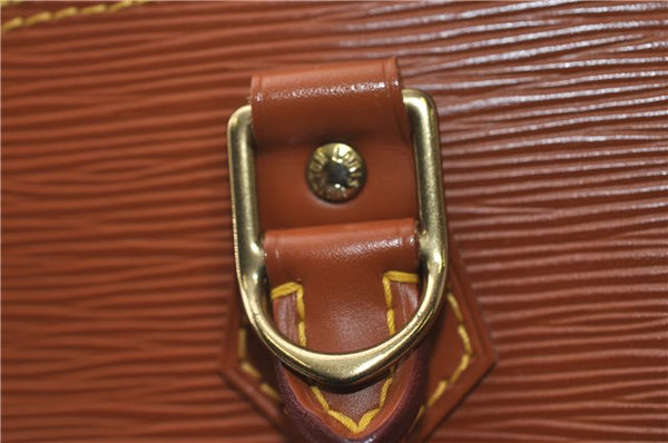 Authentic Louis Vuitton Epi Alma PM Hand Bag Brown M52148 LV 1432F
