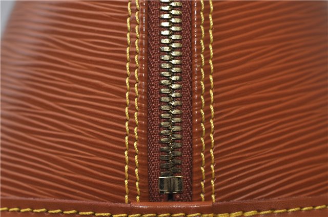 Authentic Louis Vuitton Epi Alma PM Hand Bag Brown M52148 LV 1432F