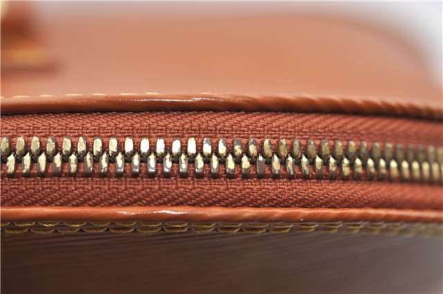 Authentic Louis Vuitton Epi Alma PM Hand Bag Brown M52148 LV 1432F