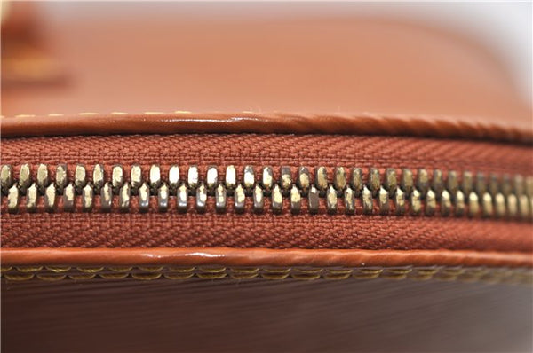 Authentic Louis Vuitton Epi Alma PM Hand Bag Brown M52148 LV 1432F