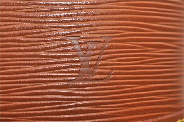 Authentic Louis Vuitton Epi Alma PM Hand Bag Brown M52148 LV 1432F