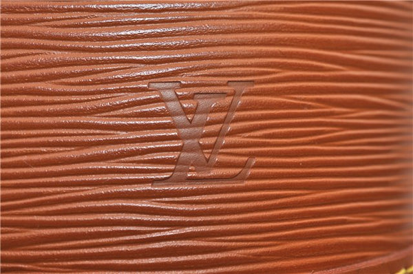 Authentic Louis Vuitton Epi Alma PM Hand Bag Brown M52148 LV 1432F