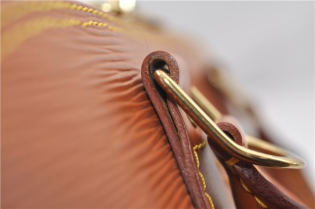 Authentic Louis Vuitton Epi Alma PM Hand Bag Brown M52148 LV 1432F