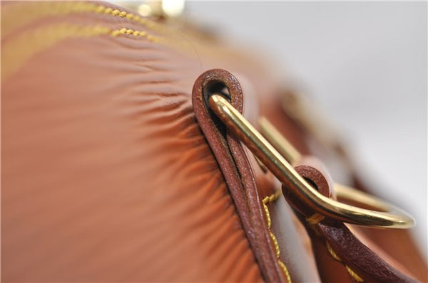 Authentic Louis Vuitton Epi Alma PM Hand Bag Brown M52148 LV 1432F