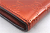 Authentic GUCCI Lovely Heart GG Enamel Leather Long Wallet 295671 Orange 1433D