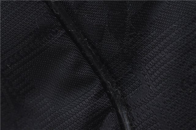 Auth CHANEL New Travel Line Shoulder Hand Bag Purse Nylon Leather Black 1433E
