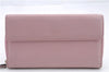 Authentic GUCCI Trifold Long Wallet Purse Leather 347112 Pink 1434D