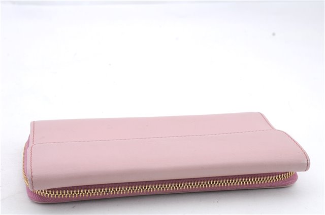 Authentic GUCCI Trifold Long Wallet Purse Leather 347112 Pink 1434D