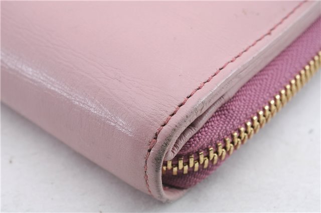 Authentic GUCCI Trifold Long Wallet Purse Leather 347112 Pink 1434D