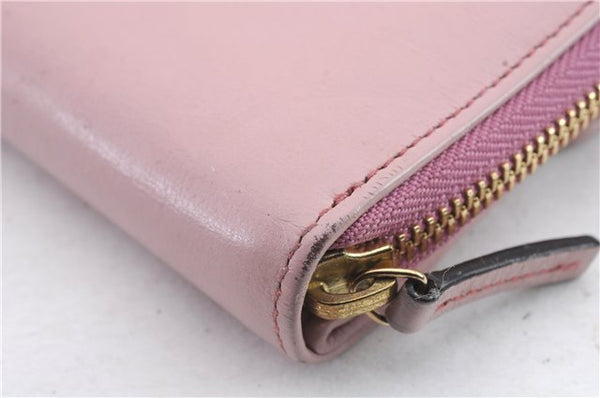 Authentic GUCCI Trifold Long Wallet Purse Leather 347112 Pink 1434D