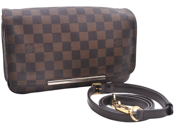 Authentic Louis Vuitton Damier Hoxton PM Shoulder Cross Body Bag N41257 LV 1434E