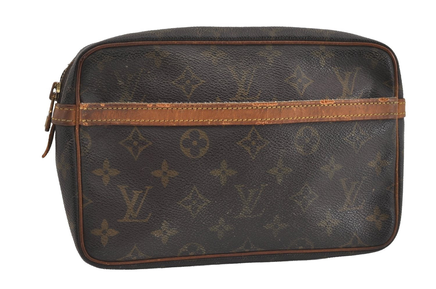 Authentic Louis Vuitton Monogram Compiegne 23 Clutch Hand Bag M51847 LV 1434I