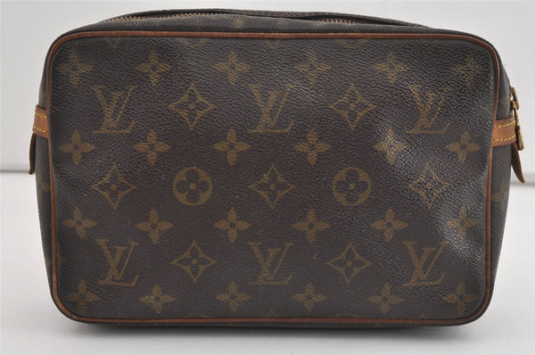 Authentic Louis Vuitton Monogram Compiegne 23 Clutch Hand Bag M51847 LV 1434I