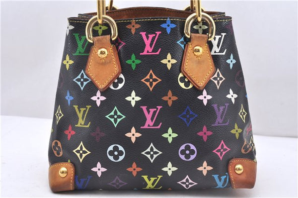 Authentic Louis Vuitton Monogram Multicolor Audra Hand Bag Black M40048 LV 1435E
